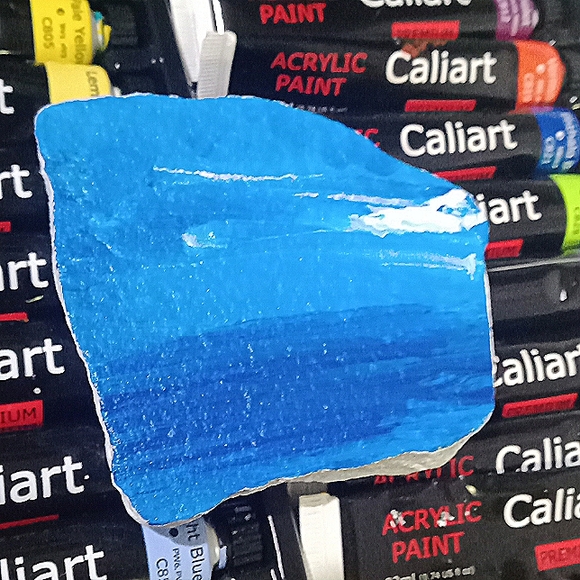 OCEAN landscape handmade Art hand-painted river Rock Art Stone - Picture 1 of 4